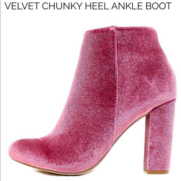 Romantic Mauve Velvet Bootie🍂 - Picture 3 of 8